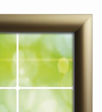 Plagátový klaprám 500 x 700 profil 25 mm, zlatý elox