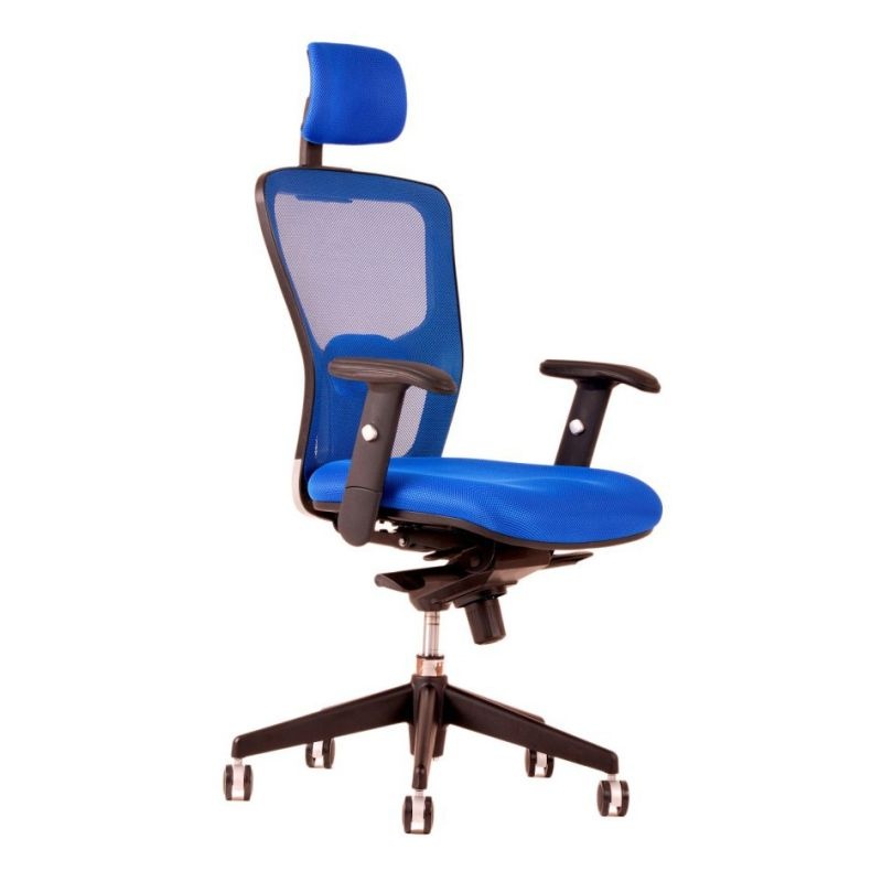 Kancelárska stolička DIKE s podhlavníkom, modrá