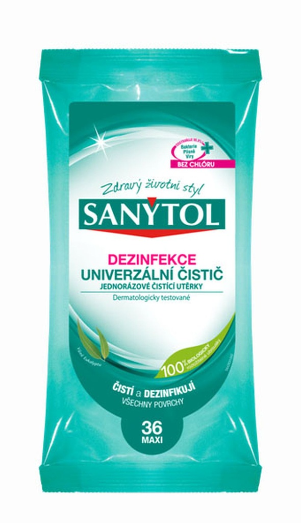 SANYTOL dezinfekčný univerzálny čistič - utierky