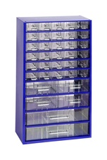 Závesná skrinka MAXI 30xA,4xB,2xC, modrá