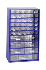 Závesná skrinka MAXI 30xA, 6xB, 1xC, modrá