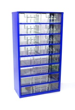Závesná skrinka MAXI 8xB, 4xC, modrá