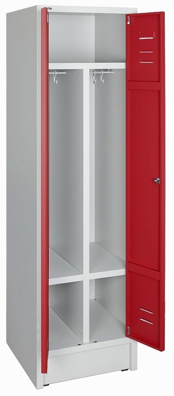 Šatníková skriňa 1800x500x500 mm, spoločné dvere, červené