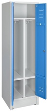 Šatníková skriňa 1800x500x500 mm, spoločné dvere, modré