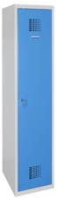 Šatníková skriňa 1800x400x500 s medzistenou, modré dvere