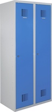 Šatníková skriňa 1800x800x500 s medzistenou, modré dvere