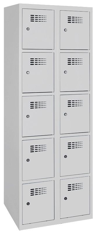 Šatníková skriňa s 10-boxmi, šedá