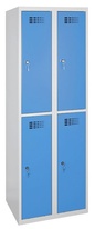 Šatníková skříň1800x600x500 mm, 4 boxy, modré dvere
