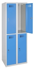 Šatníková skříň1800x600x500 mm, 4 boxy, modré dvere