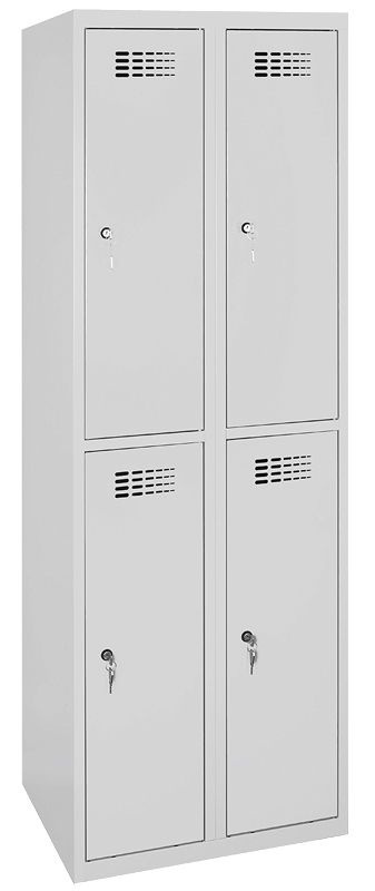 Šatníková skříň1800x600x500 mm, 4 boxy, sivé dvere