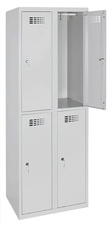 Šatníková skříň1800x600x500 mm, 4 boxy, sivé dvere