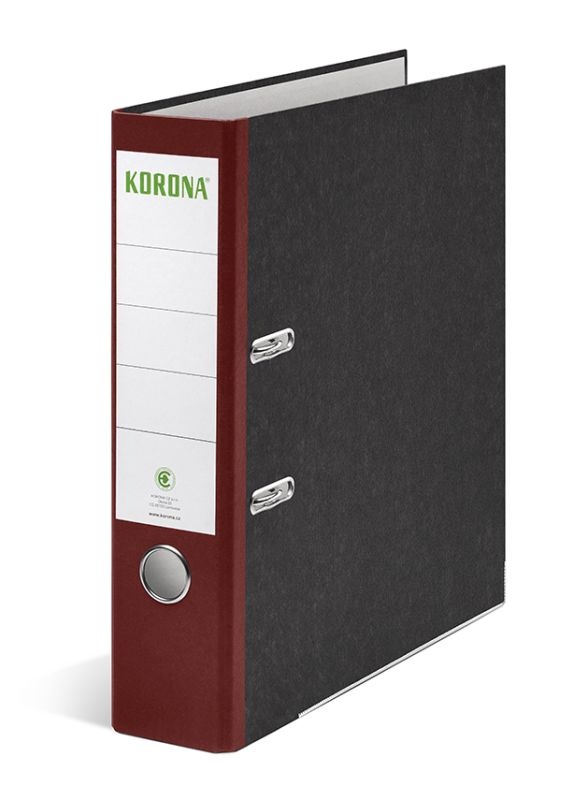 Zakladač pákový A4, mramor, vínový chrbát 7,5 cm