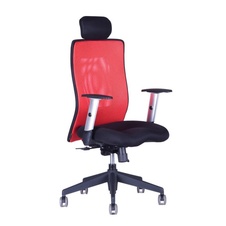 Kancelárska stolička CALYPSO XL, pevný podhlavník, červená