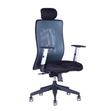 Kancelárska stolička CALYPSO XL, pevný podhlavník, antracit