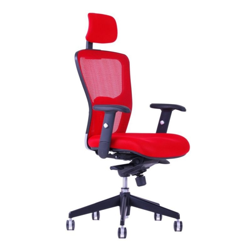 Kancelárska stolička DIKE s podhlavníkom, červená