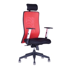 Kancelárska stolička CALYPSO GRAND, nastaviteľný podhlavník, červená