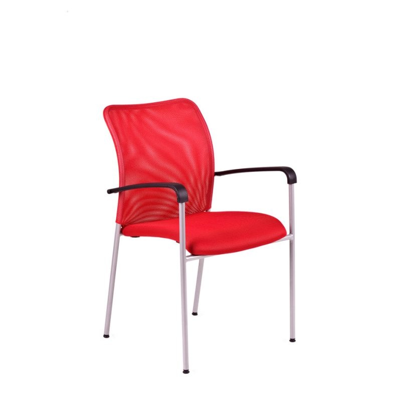 Rokovací stolička TRITON GREY, červená