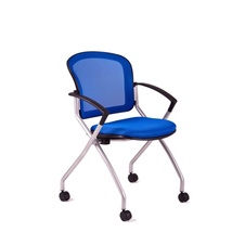 Rokovacia stolička Metis na kolieskach, modrá