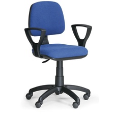 Kancelárska stolička MILANO s lakťovými opierkami, modrá