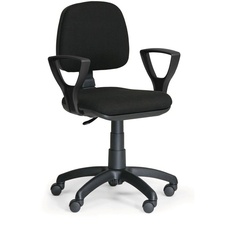 Kancelárska stolička MILANO s lakťovými opierkami, čierna