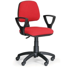 Kancelárska stolička MILANO s lakťovými opierkami, červená