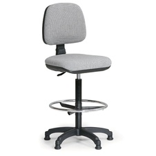 Kancelárska stolička MILANO s oporným kruhom, sivá