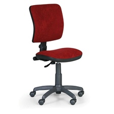 Kancelárska stolička MILANO II bez podpierok rúk, červená-bo