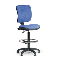 Kancelárska stolička MILANO II s oporným kruhom, modrá