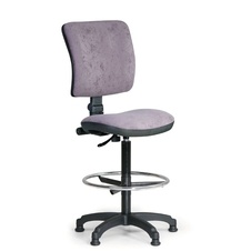 Kancelárska stolička MILANO II s oporným kruhom, sivá