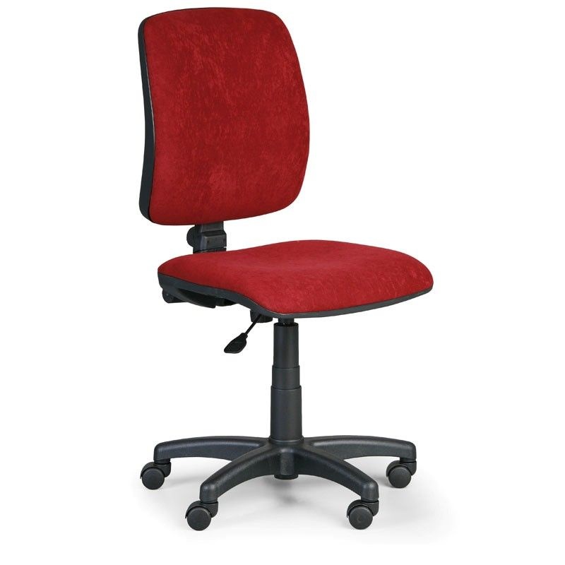 Kancelárska stolička TORINO II bez podpierok rúk, červená-bordó