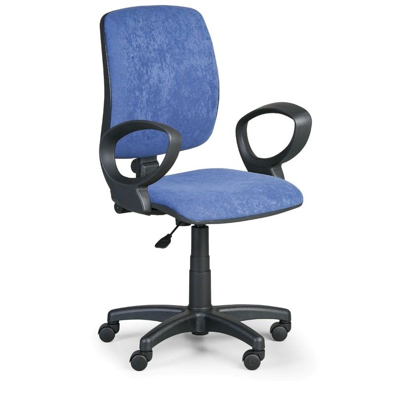 Kancelárska stolička TORINO II s lakťovými opierkami , modrá
