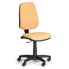 Kancelárska stolička COMFORT bez podpierok rúk, žltá