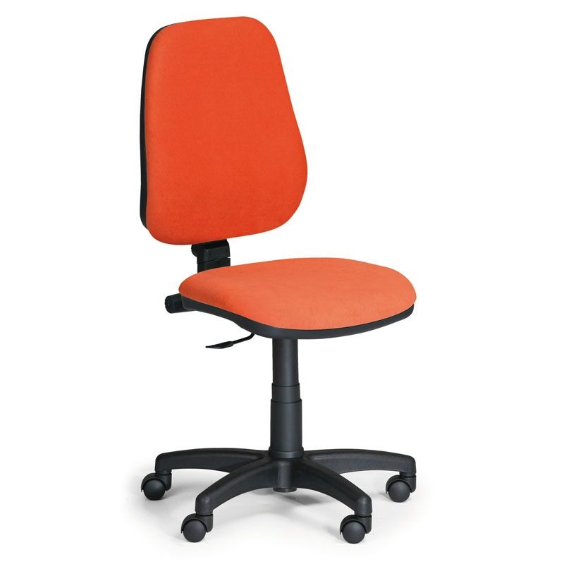 Kancelárska stolička COMFORT bez podpierok rúk, oranžová