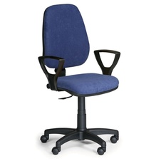 Kancelárska stolička COMFORT s lakťovými opierkami, modrá