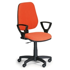 Kancelárska stolička COMFORT s lakťovými opierkami, oranžová