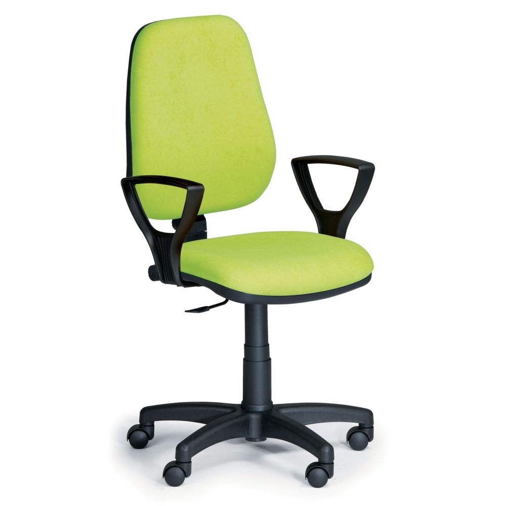 Kancelárska stolička COMFORT s lakťovými opierkami, zelená