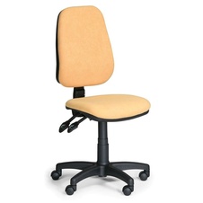 Kancelárska stolička ALEX bez podpierok rúk, žltá