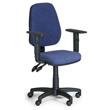 Kancelárska stolička ALEX, nastaviteľné podrúčky, modrá