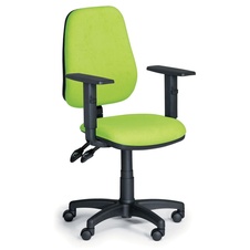 Kancelárska stolička ALEX, nastaviteľné podrúčky, zelená