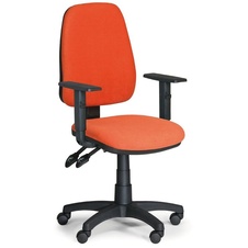 Kancelárska stolička ALEX, nastaviteľné podrúčky, oranžová