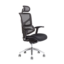Kancelárska stolička MEROPE s podhlavníkom, čierna