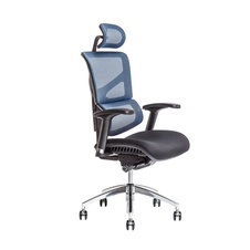 Kancelárska stolička MEROPE s podhlavníkom, modrá