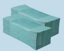 Jednotlivé papierové uteráky ZELENÉ 4000 ks skladané