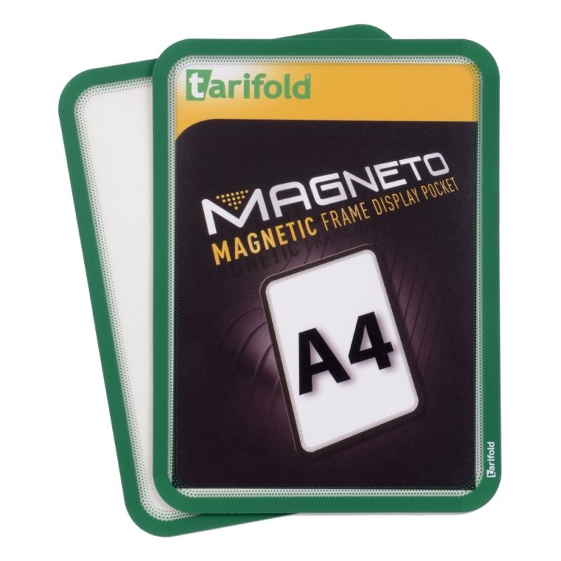 Magnetický rámček TARIFOLD Magneto A4, zelený - 2 ks