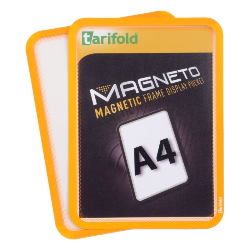 Magnetický rámček TARIFOLD Magneto A4, oranžový - 2 ks