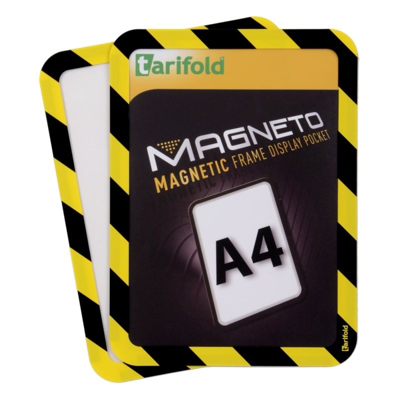 Bezpečnostný magnetický rámček Magneto A4, žlto-čierny - 2 k