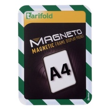 Bezpečnostný magnetický rámček Magneto A4, zeleno-biely - 2