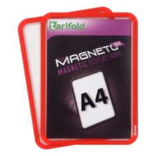 Magnetický rámček TARIFOLD Magneto Solo A4, červený - 2 ks