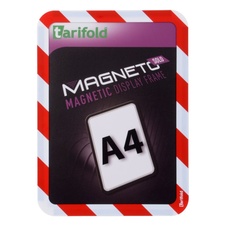 Bezpečnostný magnetický rámček Magneto Solo A4, červeno-biel - 1