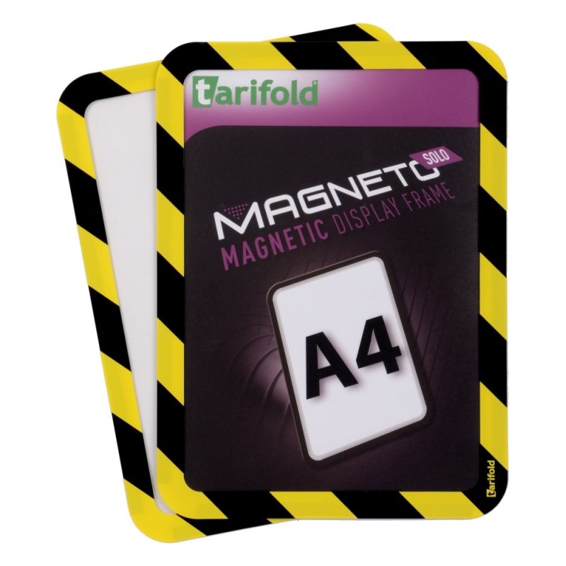 Bezpečnostný magnetický rámček Magneto Solo A4, žlto-čierny